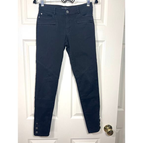 Peruvian Connection Ryder Pant Ankle Snap Black Sustainable Casual Capsule Easy - Picture 2 of 7